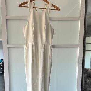NBD Cream Sleeveless Jumpsuit